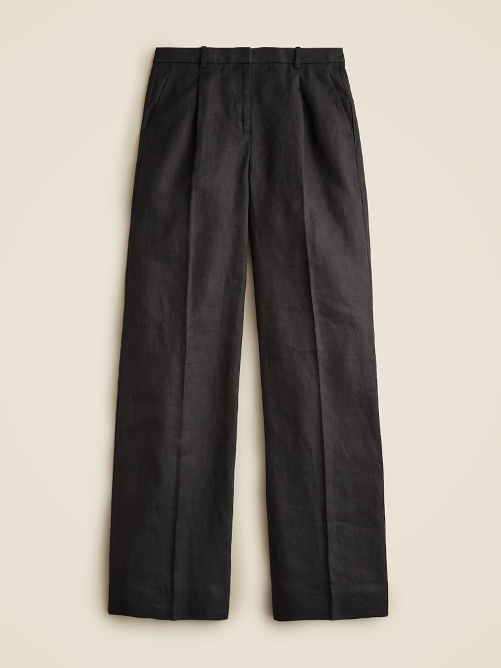 New JCREW Size 4 Wide Leg Essential Pant in Linen Black $128 BW528 - Picture 4 of 5